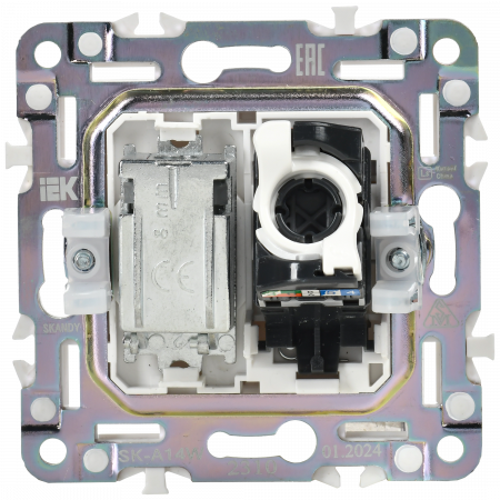 SKANDY Розетка двойная TV+RJ45 кат.5E SK-A14W арктический белый IEK SK-AK20-1-K01