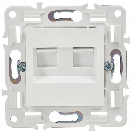 SKANDY Розетка компьютерная двойная RJ45 кат.5E SK-K03W арктический белый IEK SK-K20-1-K01