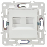 SKANDY Розетка компьютерная двойная RJ45 кат.5E SK-K03W арктический белый IEK SK-K20-1-K01