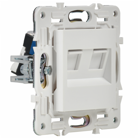 SKANDY Розетка компьютерная двойная RJ45 кат.5E SK-K03W арктический белый IEK SK-K20-1-K01