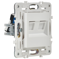 SKANDY Розетка компьютерная двойная RJ45 кат.5E SK-K03W арктический белый IEK SK-K20-1-K01