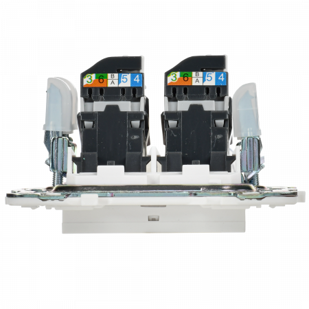 SKANDY Розетка компьютерная двойная RJ45 кат.5E SK-K03W арктический белый IEK SK-K20-1-K01