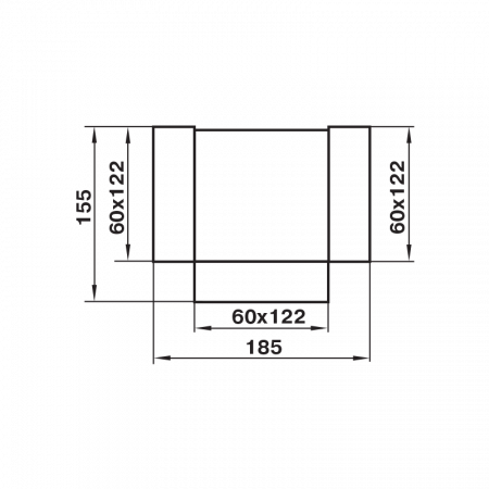 10191821 Тройник 60 х 120 в индивидуальной упаковке 737 ZERNBERG  00-019182  