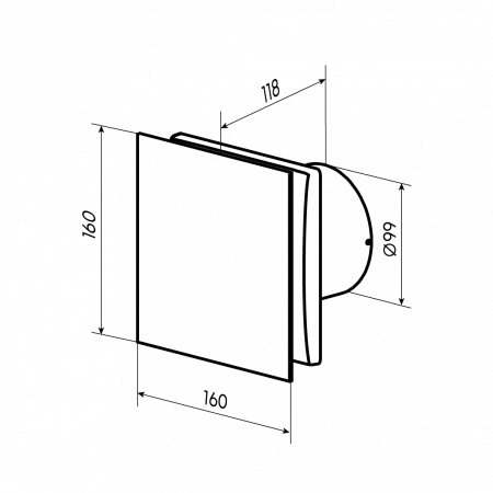 Вентилятор осевой 125 ZERNBERG 10223381 00-022338  
