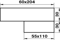 Редуктор прямоугольный 55х110х 60х204 в индивидуальной упаковке 518 ZERNBERG 10234241 00-023424  