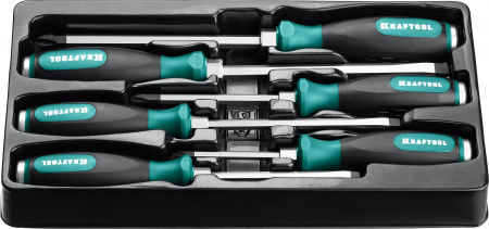 Набор ударных отверток 6 шт сквозной стержень Cr-Mo IMPACT KRAFTOOL 25025