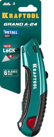 Универсальный нож с автостопом 2 лезвия А2409241 KRAFTOOL 09241_z02