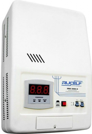 Стабилизатор напряжения релейный однофазный 5 кВА навесной RUCELF SRW-5000-D