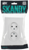 SKANDY Розетка 2-местная без заземления с защитными шторками 10А в сборе SK-R09W арктический белый IEK SK-R23-10-K01-F