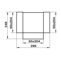 Тройник горизонтальный 204х60 в индивидуальной упаковке 838 ZERNBERG 10192091 00-019209  