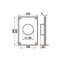 Площадка торцевая с фланцем D125 в индивидуальной упаковке 250 ZERNBERG 10232111 00-023211  