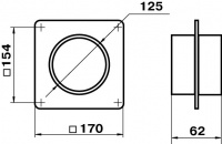 Соединитель с монтажной пластиной D125 в индивидуальной упаковке 252 ZERNBERG 10191061 00-019106  