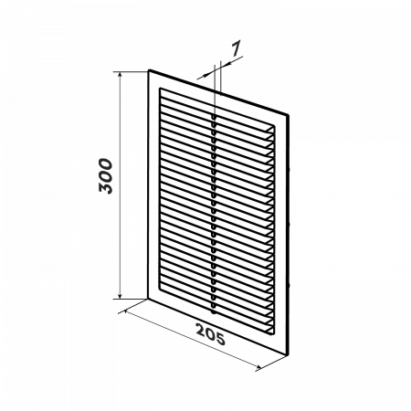 Решетка вентиляционная вытяжная  3020 ZERNBERG 10239371 00-023937  