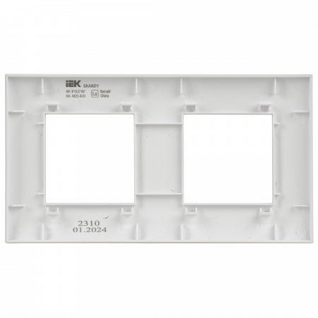 SKANDY Рамка 2-местная SK-F02W арктический белый IEK SK-M22-K01