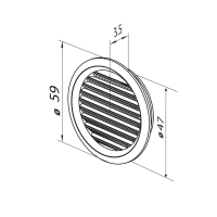 Решетка вентиляционная вытяжная  50/4 w/n ZERNBERG 10243991 00-024399  