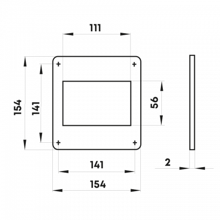 10205581 Площадка торцевая 55 х 110 в индивидуальной упаковке 55 ZERNBERG  00-020558  