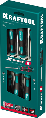 250081-H6_z01 Набор отверток 6 шт Х-Drive-6 KRAFTOOL 