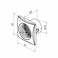 Вентилятор осевой бесшумный D100 ZERNBERG 10238801 00-023880  