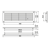Решетка вентиляционная вытяжная 45 w/n ZERNBERG 10226881 00-022688  
