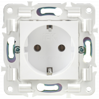 SKANDY Розетка с заземлением без защитных шторок 16А SK-R05W арктический белый IEK SK-R11-16-K01
