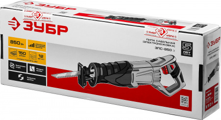 Пила сабельная (электроножовка), 850 Вт, 0-2800 ход/мин ЗУБР ЗПС-850 Э