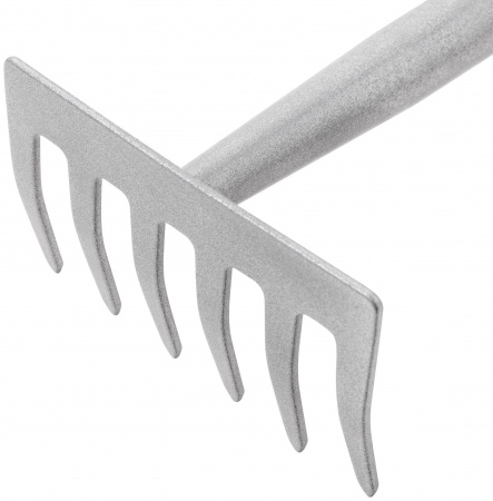 Грабли мини с ручкой цельнометаллическая, 6 зубьев РОС 76850