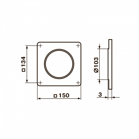 10190801 Площадка торцевая D100 в индивидуальной упаковке 15 ZERNBERG  00-019080  