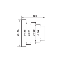 Редуктор D150/125/120/100/80 в индивидуальной упаковке 310 ZERNBERG 10191201 00-019120  