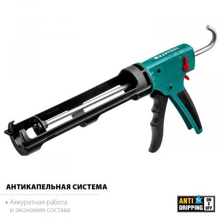 Скелетный пистолет для герметика Grand 2-in-1 310 мл антикапельная система постоянное давление KRAFTOOL 06674