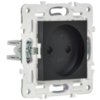 SKANDY Розетка без заземления с защитными шторками 10А SK-R01Bl черный IEK SK-R13-10-K02