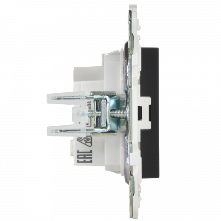 SKANDY Розетка без заземления с защитными шторками 10А SK-R01Bl черный IEK SK-R13-10-K02