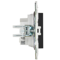 SKANDY Розетка без заземления с защитными шторками 10А SK-R01Bl черный IEK SK-R13-10-K02
