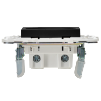 SKANDY Розетка без заземления с защитными шторками 10А SK-R01Bl черный IEK SK-R13-10-K02