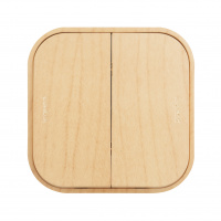 Quteo Выключатель двухклавишный наружный дерево 10А Legrand 782262