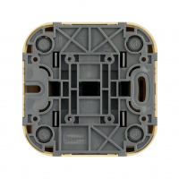 Quteo Выключатель двухклавишный наружный дерево 10А Legrand 782262