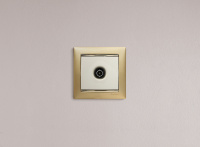 VALENA Розетка телевизионная TV звезда в рамку слоновая кость 1.5дБ Legrand 774329