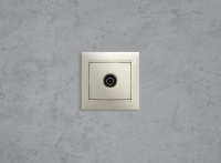 VALENA Розетка телевизионная TV звезда в рамку слоновая кость 1.5дБ Legrand 774329