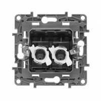 ETIKA Двойная розетка RJ 45 категория 5е UTP антрацит Legrand 672655