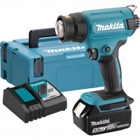 Тепловой пистолет (фен) аккумуляторный LXT 18В, 550 град, кейс MakPac ,насадки (1х5Ач) Makita DHG180RT1J