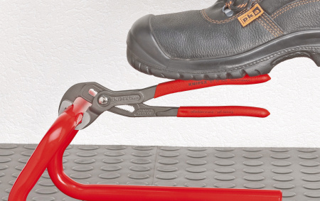 Клещи переставные COBRA сантехнические с фиксатором 50 мм (2) под ключ 46 мм L-250 мм Cr-V серые обливные рукоятки KNIPEX KN-8701250