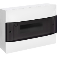 Practibox S Пластиковый щиток Навесной (ЩРн-П) 1X12 Дымчатая дверь Legrand 135611