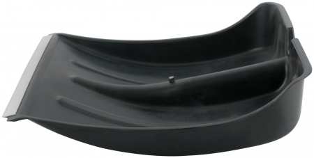 Лопата для уборки снега Профи поликарбонатная черная, алюминиевый черенок, средняя 460х400х1380 мм FIT РОС 68112