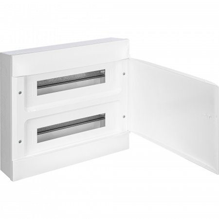 137607 Practibox S Пластиковый щиток Навесной (ЩРн-П) 2X18 Белая дверь Legrand 