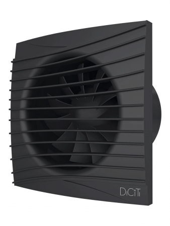 Вентилятор осевой вытяжной с обратным клапаном D100 декоративный DiCiTi SILENT 4C Matt black 00-99003280