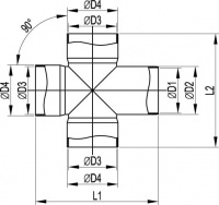Угол плоский Г-образный 100х80 NPAN IN-Liner DKC 01749