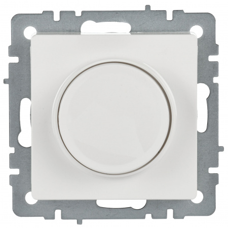 BR-D20-0600-K01 BRITE Светорегулятор поворотно-нажимной 600Вт СС10-1-0-БрБ белый IEK 