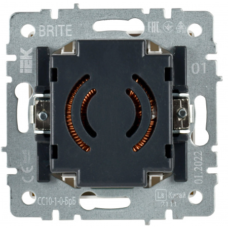 BR-D20-0600-K01 BRITE Светорегулятор поворотно-нажимной 600Вт СС10-1-0-БрБ белый IEK 
