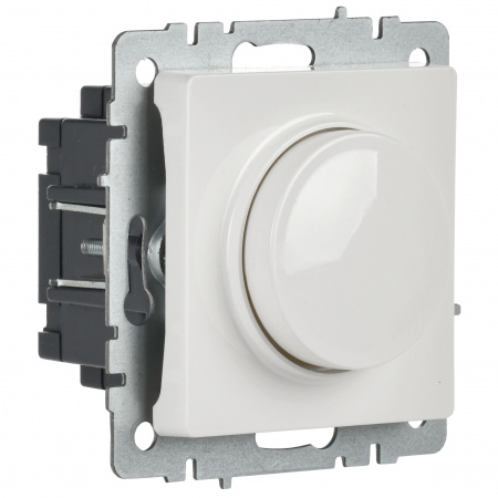 BR-D20-0600-K01 BRITE Светорегулятор поворотно-нажимной 600Вт СС10-1-0-БрБ белый IEK 