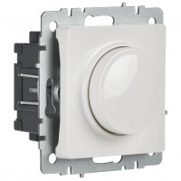 BRITE Светорегулятор поворотно-нажимной 600Вт СС10-1-0-БрБ белый IEK BR-D20-0600-K01