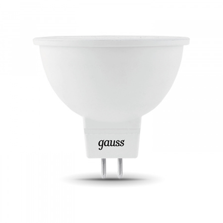 Лампа светодиодная LED 5 Вт 500 лм 3000К DC12В GU5.3 софит MR16 теплая Низковольтная Black Gauss GAUSS 201505105